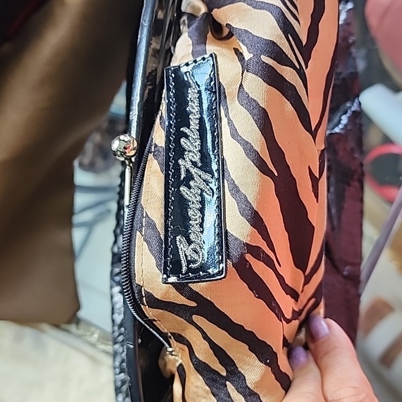 EUC Vintage Beverly Feldman Black Python Clutch Bag - Picture 6 of 12